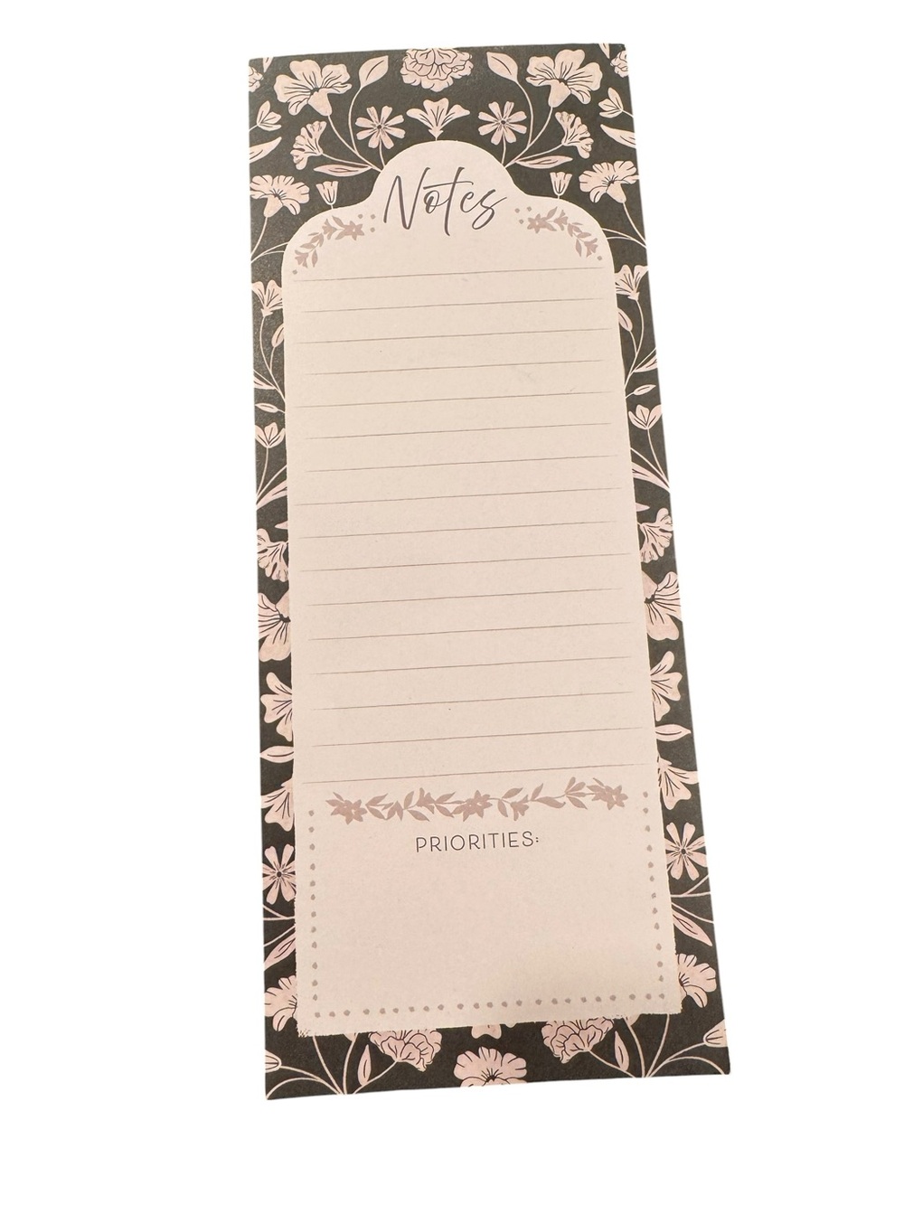 Notes & Priorities Notepad - Pink Floral